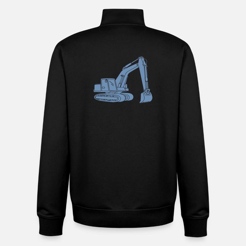 Bagger Silhouette Baugeräteführer Tiefbau - Unisex Organic Zip Sweatshirt von Stanley/Stella - Schwarz