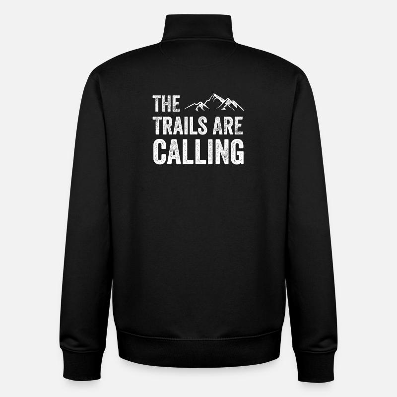 The Trails Are Calling - Unisex Organic Zip Sweatshirt by Stanley/Stella - black