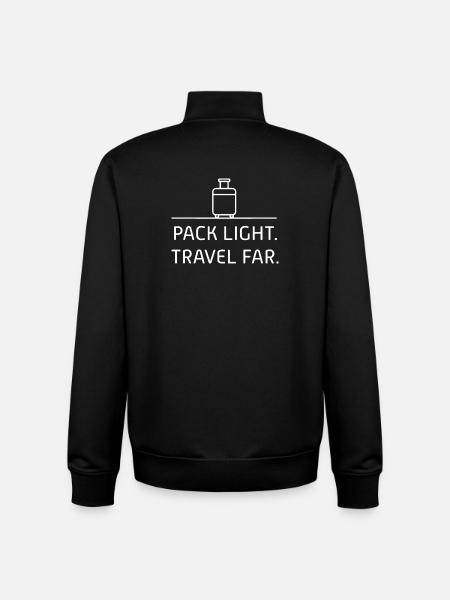 Reisezubehör mit Packlicht-Motiv - Unisex Organic Zip Sweatshirt von Stanley/Stella - Schwarz
