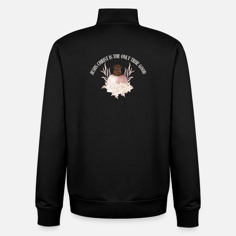 Jesus_christ_is_the_only_true_good - Unisex Organic Zip Sweatshirt von Stanley/Stella - Schwarz