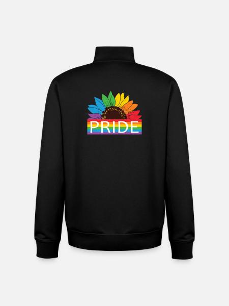 Pride Sonnenblume Rainbow - Unisex Organic Zip Sweatshirt von Stanley/Stella - Schwarz