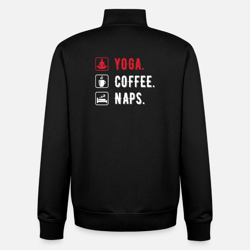 Yoga coffee naps men - Unisex Organic Zip Sweatshirt von Stanley/Stella - Schwarz