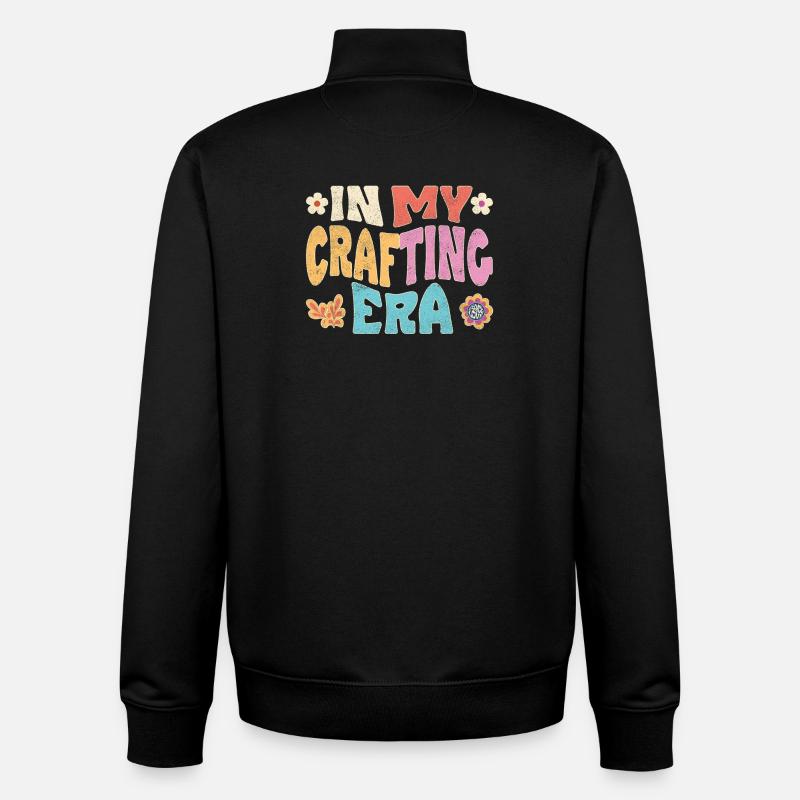 In my crafting era - Unisex Organic Zip Sweatshirt by Stanley/Stella - black