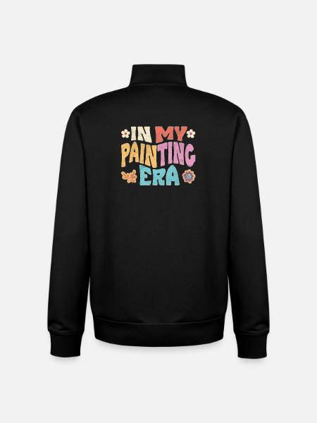 In my painting era - Unisex Organic Zip Sweatshirt by Stanley/Stella - black