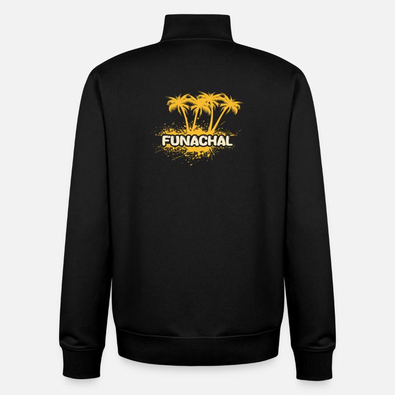 Gift for Funachal - Unisex Organic Zip Sweatshirt by Stanley/Stella - black