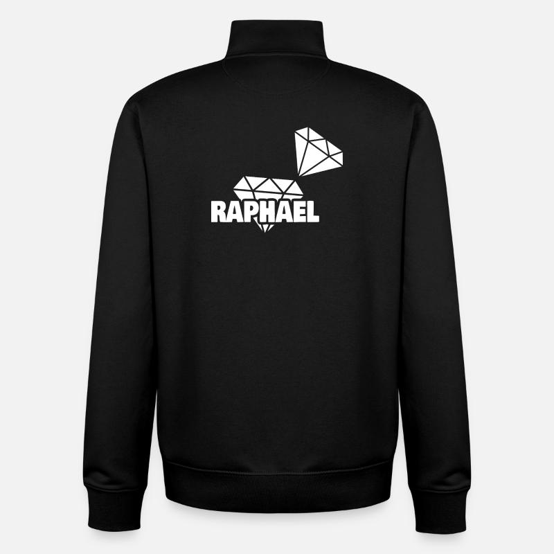 Raphael - Sweat zippé unisexe en coton bio Stanley/Stella - noir