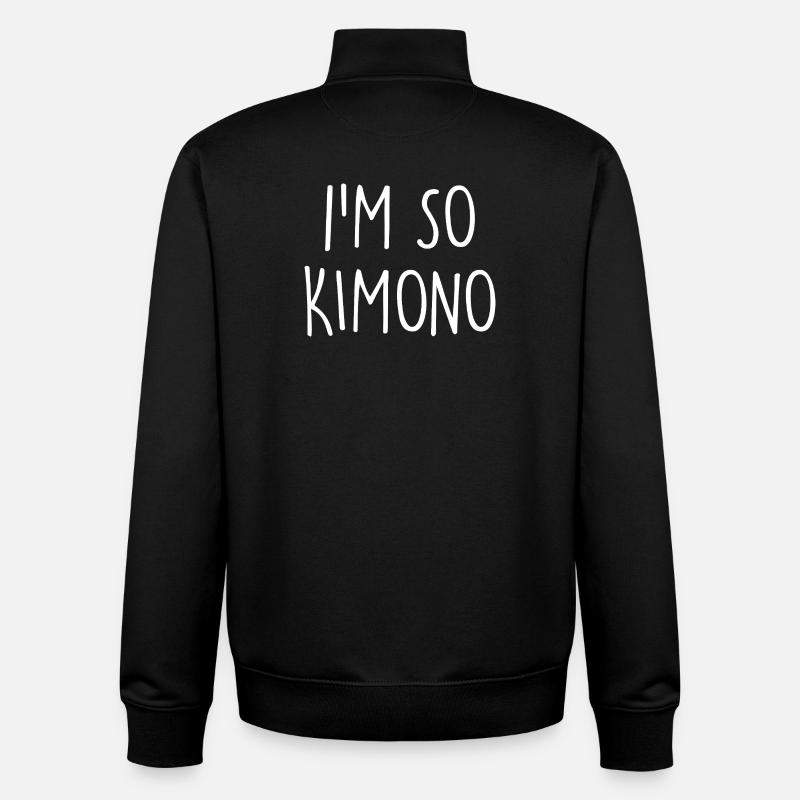 Kimono - Sweat zippé unisexe en coton bio Stanley/Stella - noir