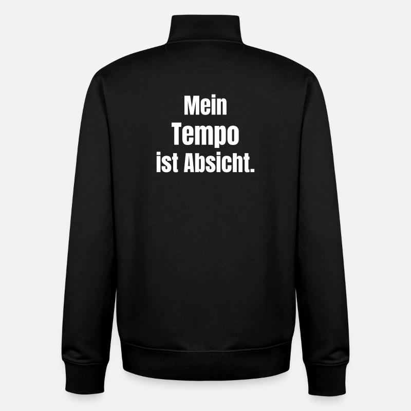 Mon rythme est volontaire - Sweat zippé unisexe en coton bio Stanley/Stella - noir