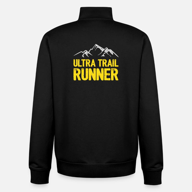 Coureur d’ultra-trail - Sweat zippé unisexe en coton bio Stanley/Stella - noir