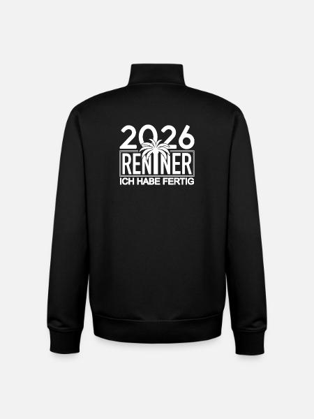 2026 Renner Palmendesign - Unisex Organic Zip Sweatshirt von Stanley/Stella - Schwarz
