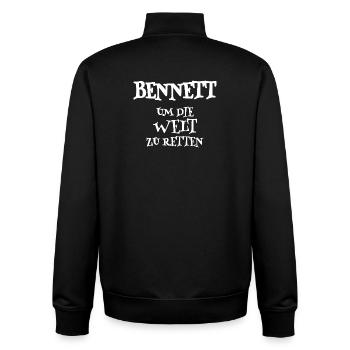 Retter Bennett - Unisex Organic Zip Sweatshirt von Stanley/Stella - Schwarz - Hinten - AI Model Male 185 light (185cm)