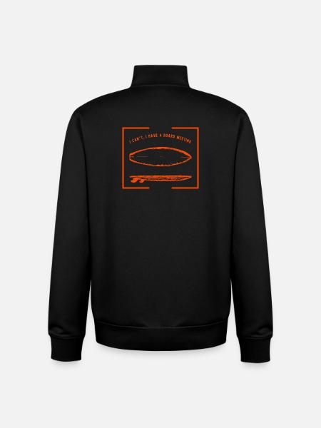 Surfing Board Meeting - Unisex Organic Zip Sweatshirt by Stanley/Stella - black
