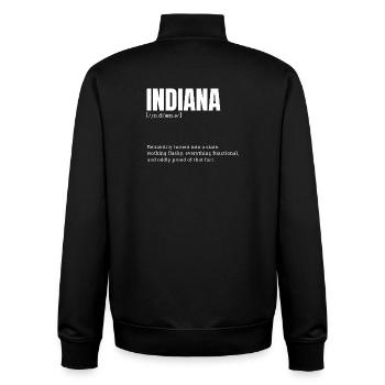 Indiana State Pride Retro-Logo - Unisex Organic Zip Sweatshirt von Stanley/Stella - Schwarz - Hinten - AI Model Male 185 light (185cm)