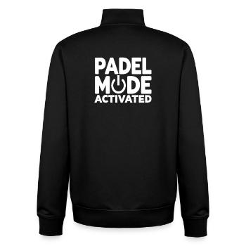 Padel Fashion Activated Power Button Sport Style - Unisex Organic Zip Sweatshirt by Stanley/Stella - black - Back - AI Model Male 185 light (185cm)