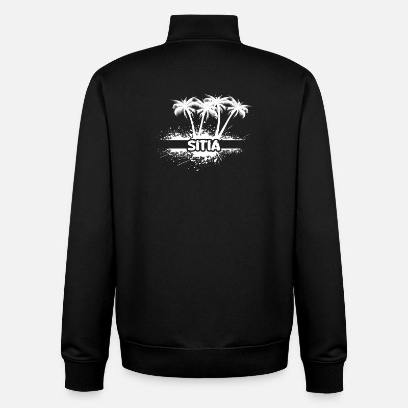 Sitia als Sonne - Unisex Organic Zip Sweatshirt von Stanley/Stella - Schwarz