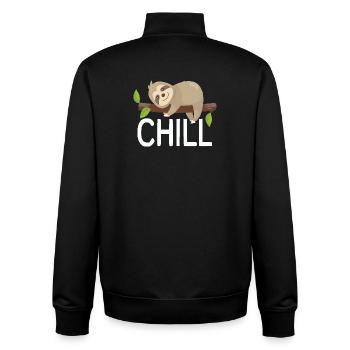 Chill Faultier auf Ast süßes Relax Design - Unisex Organic Zip Sweatshirt von Stanley/Stella - Schwarz - Hinten - AI Model Male 185 light (185cm)