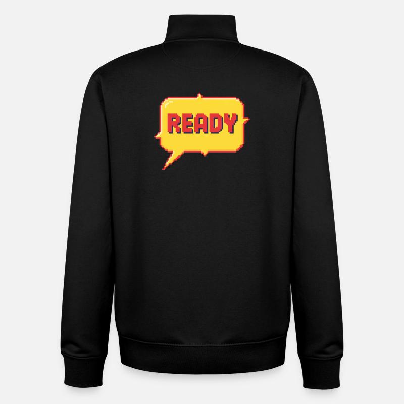 Ready Pixel Burst - Unisex Organic Zip Sweatshirt by Stanley/Stella - black