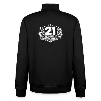 21 Level Freigeschaltet - Unisex Organic Zip Sweatshirt von Stanley/Stella - Schwarz - Hinten - AI Model Male 185 light (185cm)