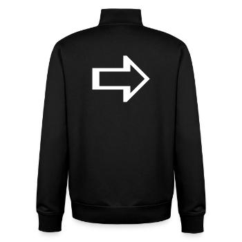 Flèche droite gauche Icône - Sweat zippé unisexe en coton bio Stanley/Stella - noir - Dos - AI Model Male 185 light (185cm)