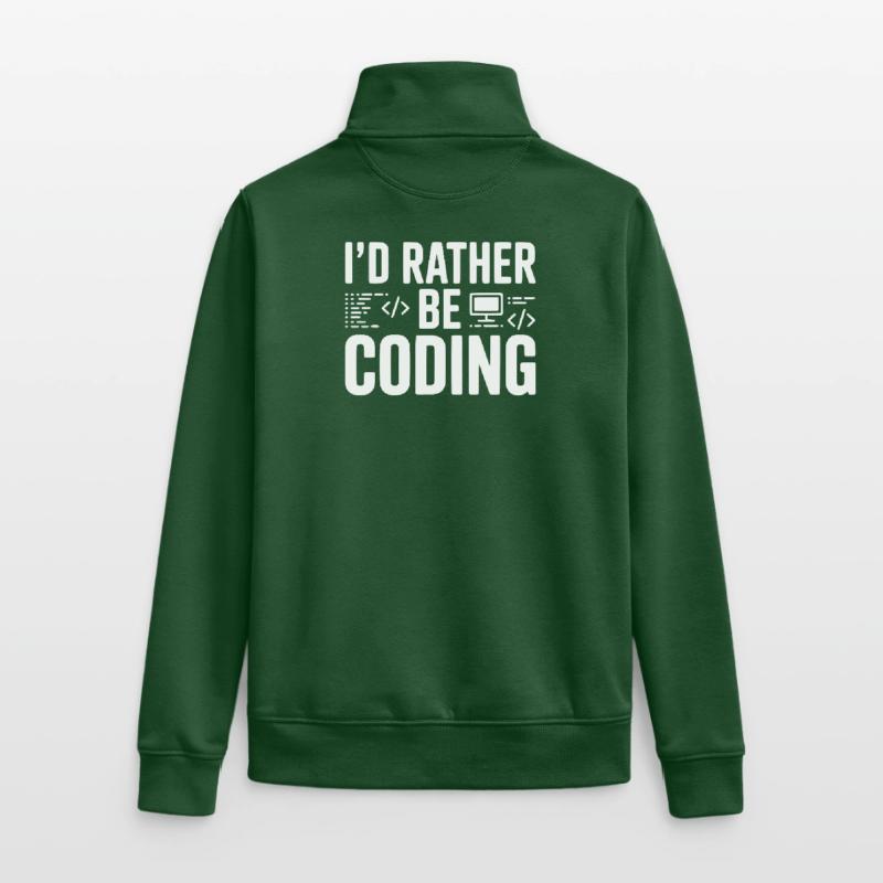 Je préfère coder Sweat zippé unisexe en coton bio Stanley/Stella