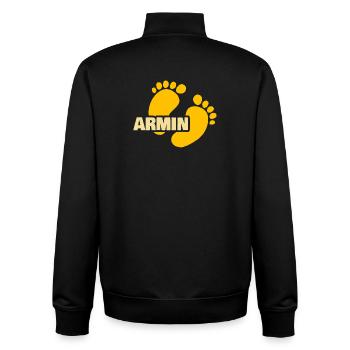 Baby Armin - Unisex Organic Zip Sweatshirt von Stanley/Stella - Schwarz - Hinten - AI Model Male 185 light (185cm)