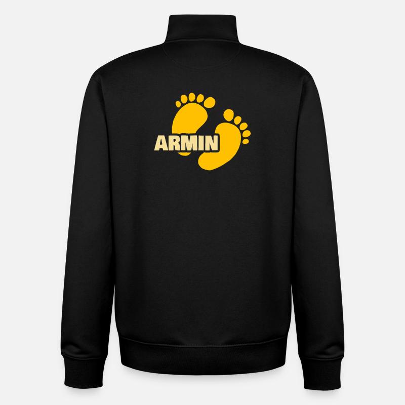 Bébé Armin - Sweat zippé unisexe en coton bio Stanley/Stella - noir