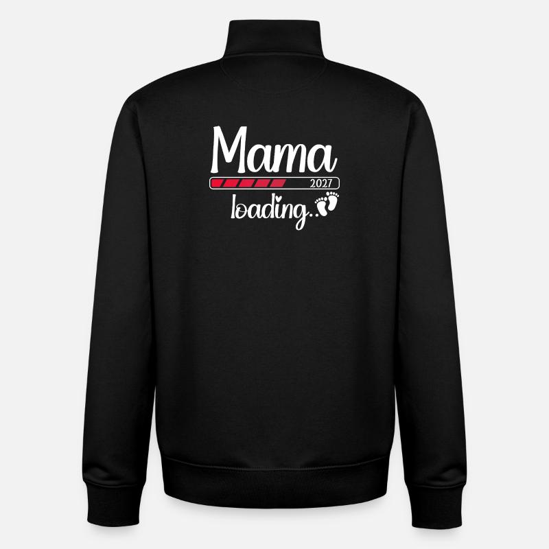 Mama 2027 Loading Werdende Mama 2027 - Unisex Organic Zip Sweatshirt von Stanley/Stella - Schwarz