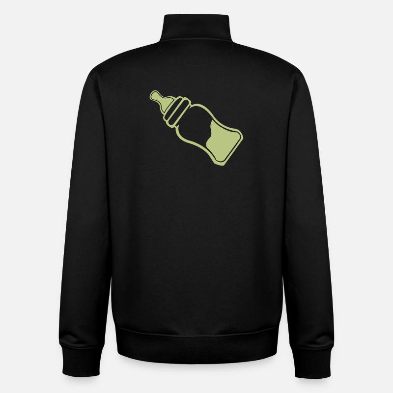 Biberon - Sweat zippé unisexe en coton bio Stanley/Stella - noir