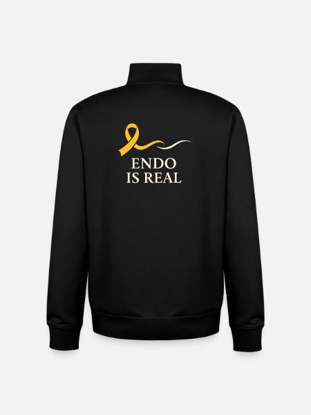 Endometriosis awareness Endo Warrior - Unisex Organic Zip Sweatshirt by Stanley/Stella - black