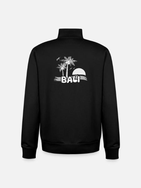 Bali als Urlaub - Unisex Organic Zip Sweatshirt von Stanley/Stella - Schwarz