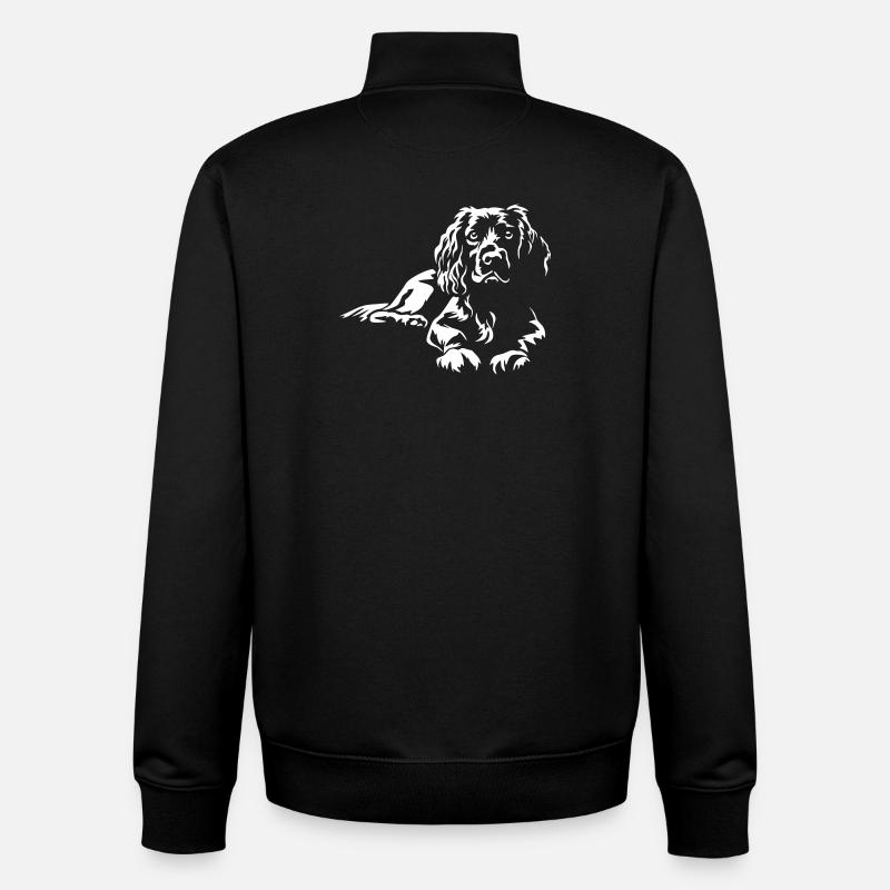 Boykin Spaniel "Black Edition" - Unisex Organic Zip Sweatshirt by Stanley/Stella - black