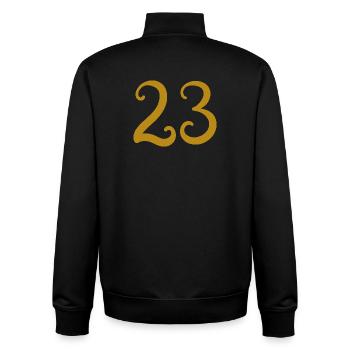 23 - Unisex Organic Zip Sweatshirt by Stanley/Stella - black - Back - AI Model Male 185 light (185cm)