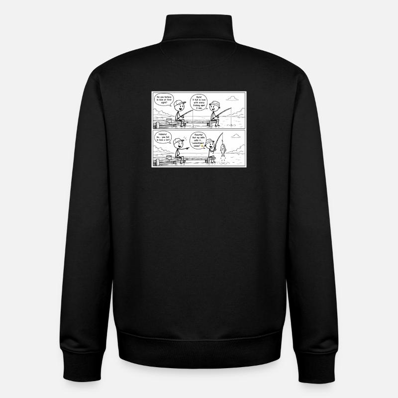 Accros à l’engagement - Sweat zippé unisexe en coton bio Stanley/Stella - noir