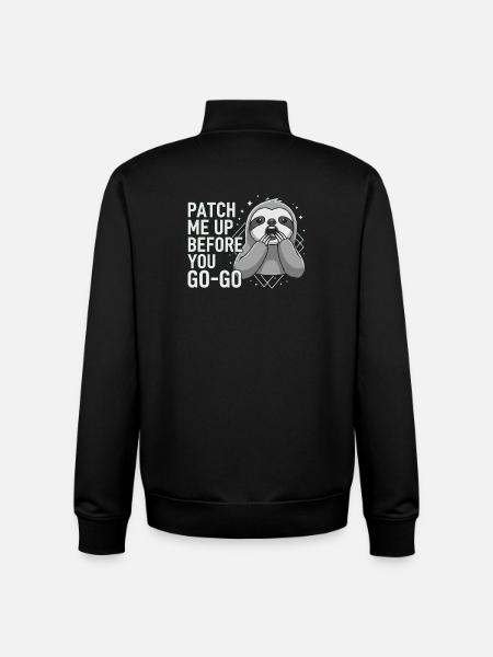 Patch Me Up Cyber Security Faultier - Unisex Organic Zip Sweatshirt von Stanley/Stella - Schwarz