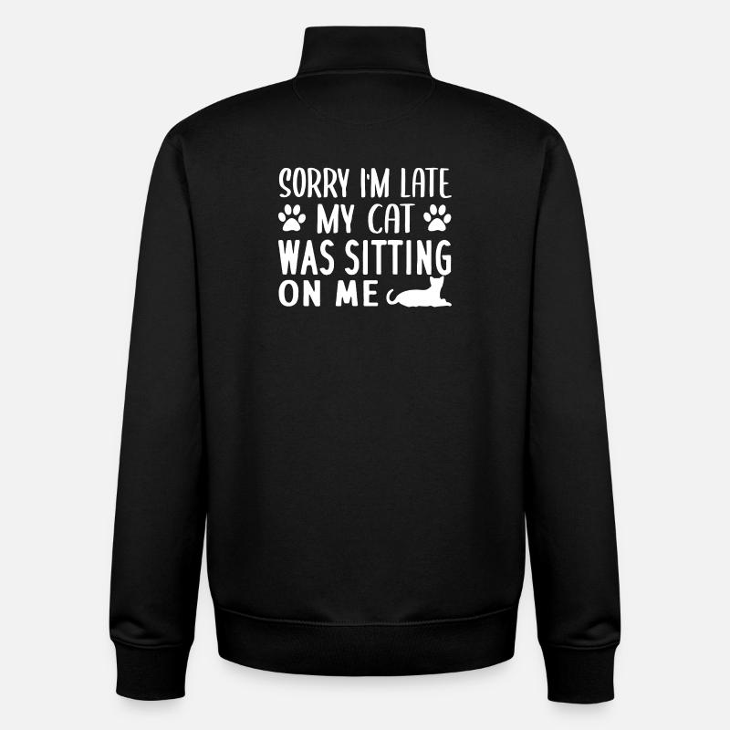 Regretté Cat Sitter Humour Tee - Sweat zippé unisexe en coton bio Stanley/Stella - noir