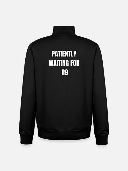 Patiently Waiting for R9 - Unisex Organic Zip Sweatshirt by Stanley/Stella - black