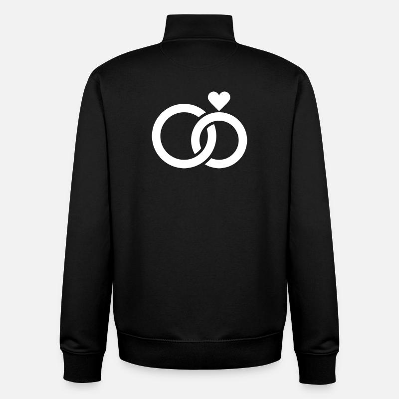 Wedding, Engagement, Wedding Celebration - Unisex Organic Zip Sweatshirt by Stanley/Stella - black