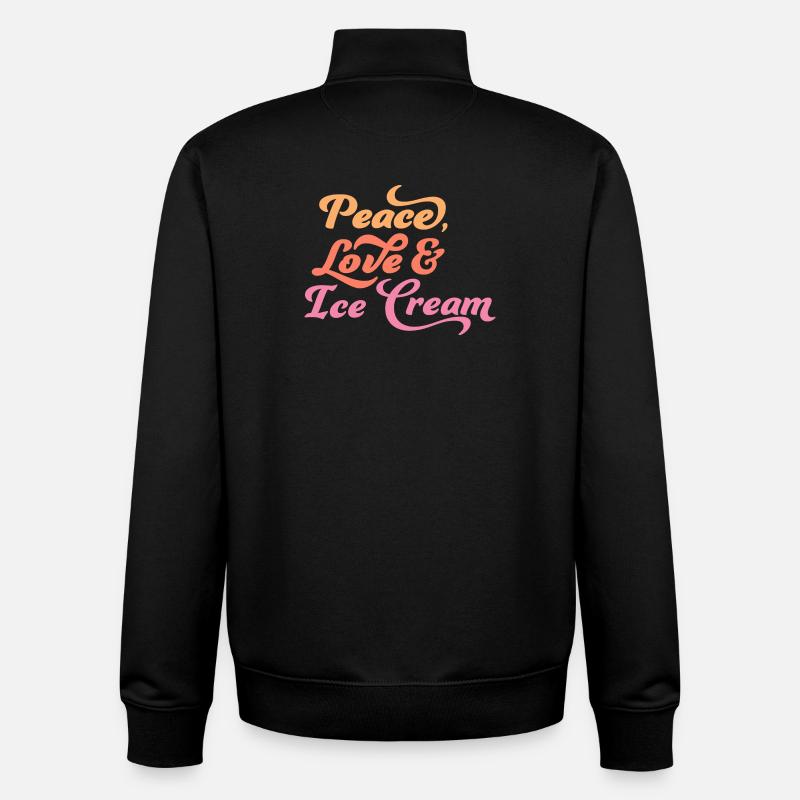 Glace - Sweat zippé unisexe en coton bio Stanley/Stella - noir
