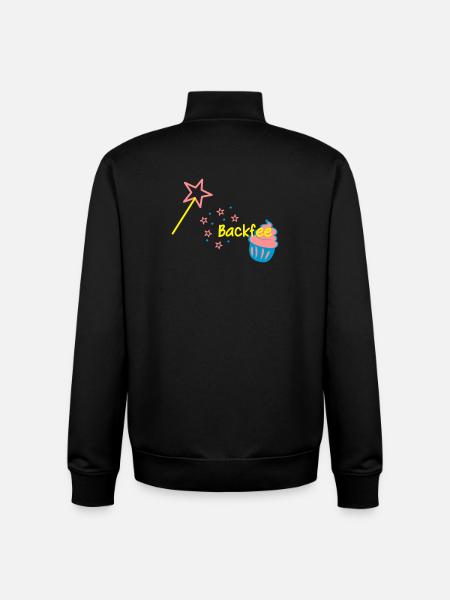 Backfee Schürze Cupcaki - Unisex Organic Zip Sweatshirt von Stanley/Stella - Schwarz