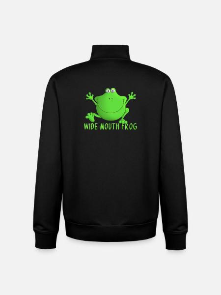 Laughing frog - Unisex Organic Zip Sweatshirt by Stanley/Stella - black
