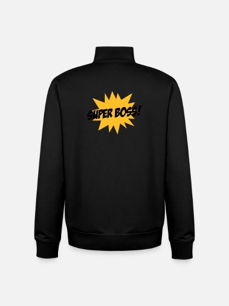 Super Boss ! - Unisex Organic Zip Sweatshirt by Stanley/Stella - black
