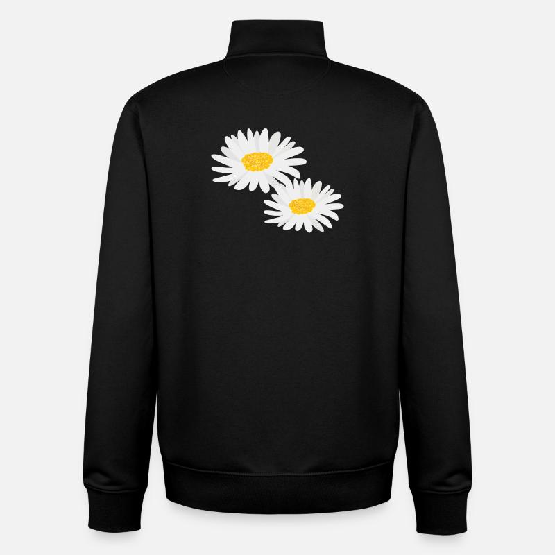 Blume Gänseblümchen - Unisex Organic Zip Sweatshirt von Stanley/Stella - Schwarz