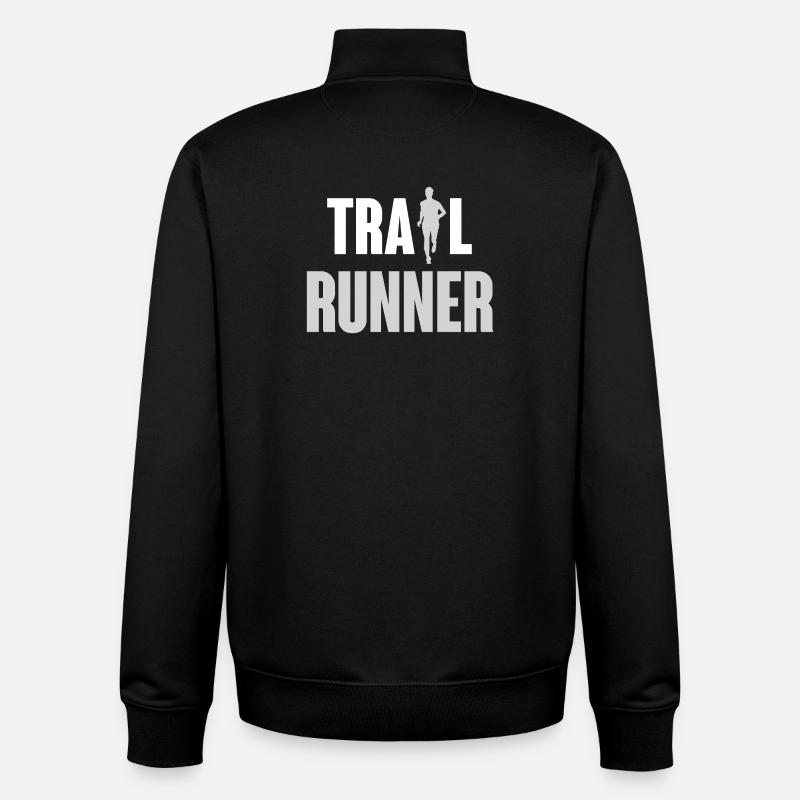 Trail Runner - Unisex Organic Zip Sweatshirt by Stanley/Stella - black