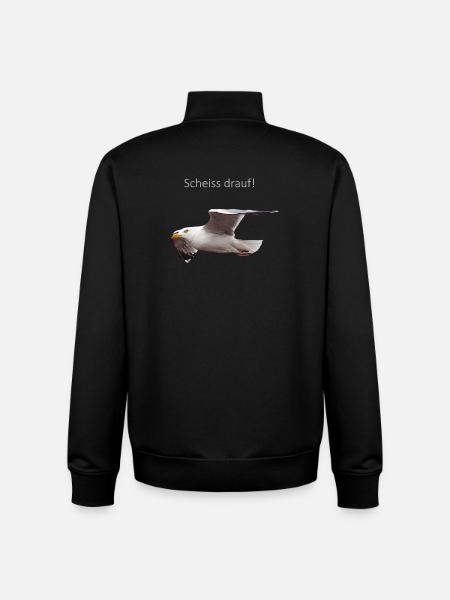 Möwe im Flug Spruch - Unisex Organic Zip Sweatshirt von Stanley/Stella - Schwarz