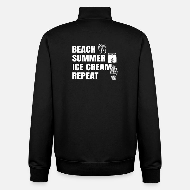 Eiscreme Liebhaber Spruch - Unisex Organic Zip Sweatshirt von Stanley/Stella - Schwarz
