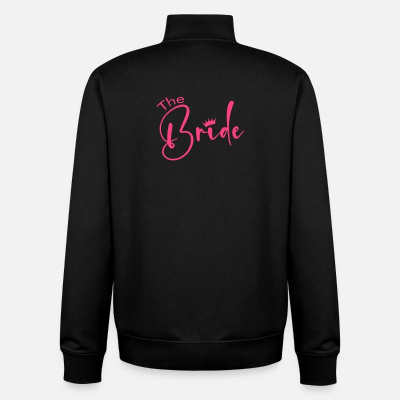 Équipe Bride -Couronne! - Sweat zippé unisexe en coton bio Stanley/Stella - noir