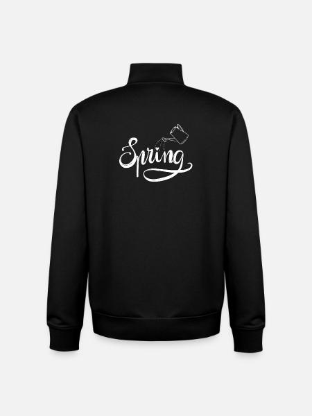 Spring Spring Beginning Garden Watering Lettering - Unisex Organic Zip Sweatshirt by Stanley/Stella - black