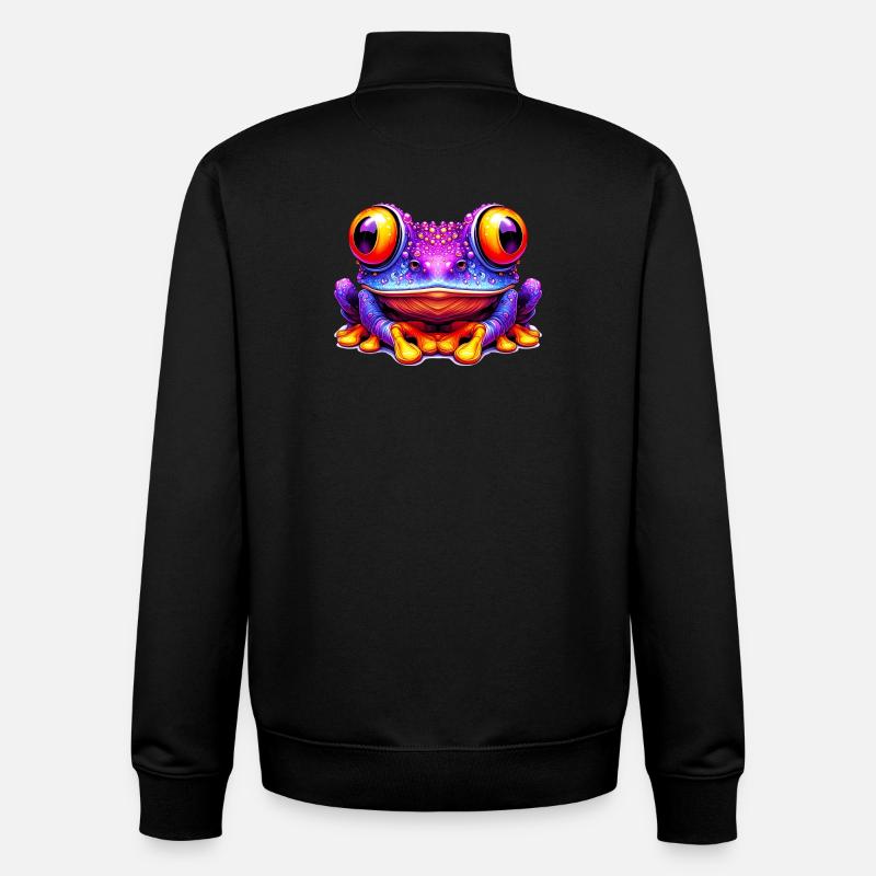 Frog - Unisex Organic Zip Sweatshirt by Stanley/Stella - black