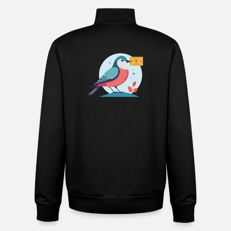 lettre pour vous - Sweat zippé unisexe en coton bio Stanley/Stella - noir