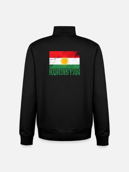 Kurdisches Friedenssymbol mit Kurdistan Kurden - Unisex Organic Zip Sweatshirt von Stanley/Stella - Schwarz